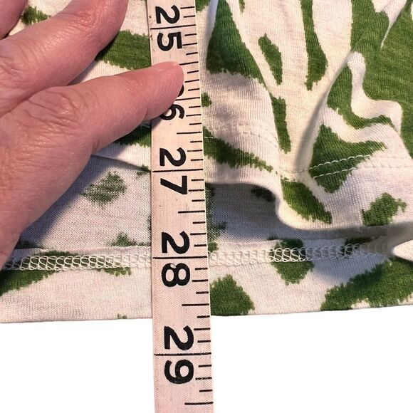 Anthropologie Vanessa Virginia green white leaf embroidered racerback top XS - Picture 9 of 9